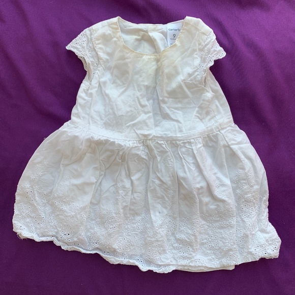 Carter's 9 months baby girl white dress - Picture 1 of 4